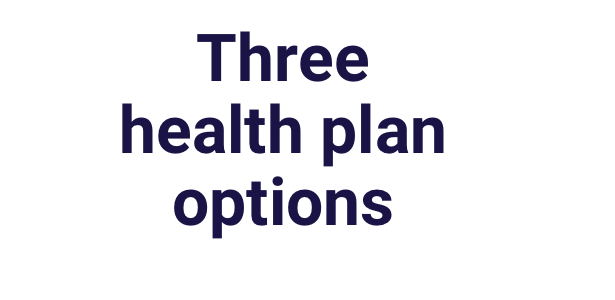 Three Health Plan Options